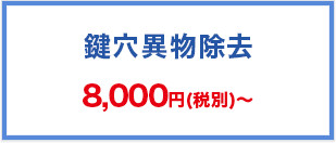 鍵穴異物除去 8,000円(税別)～